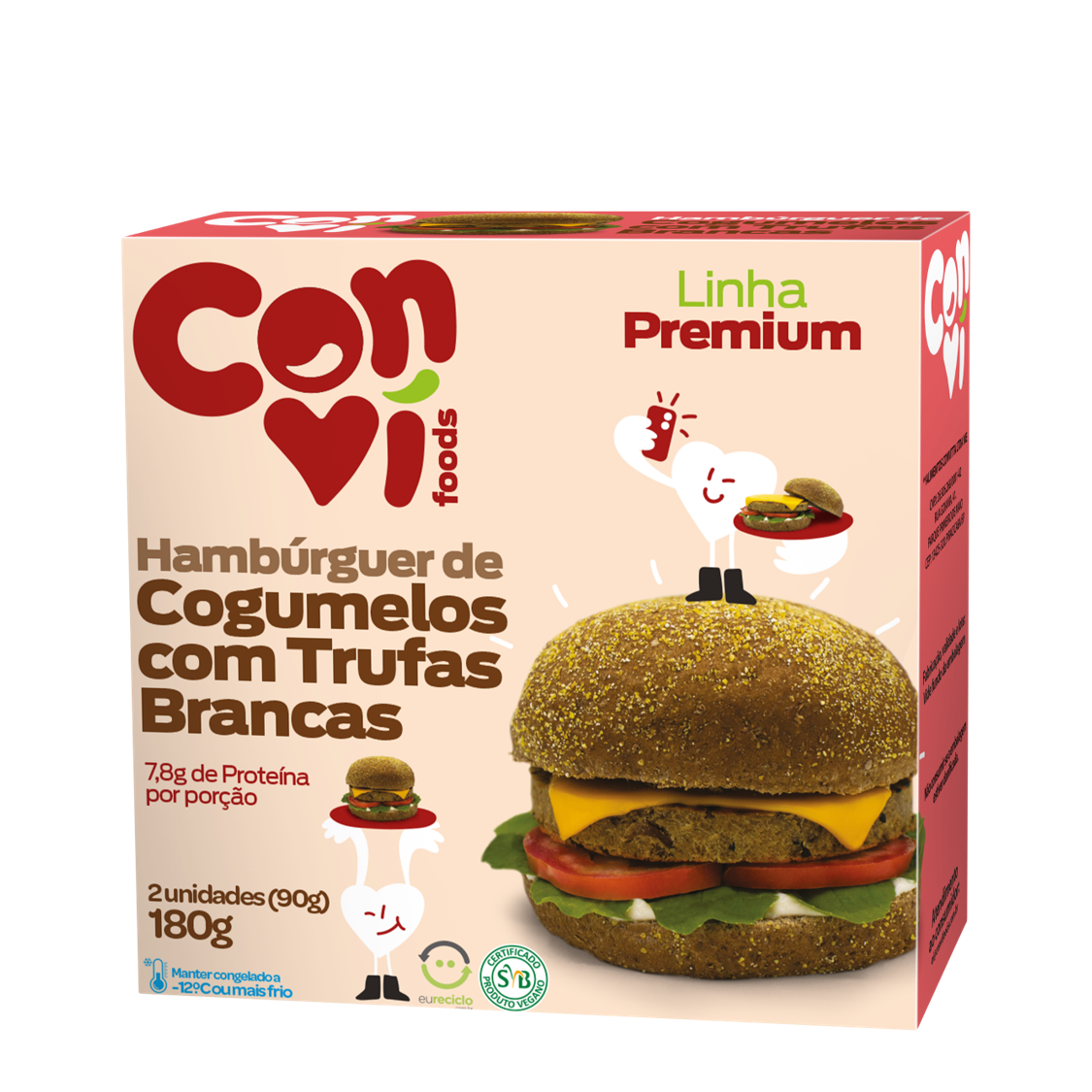 Hambúrguer de Cogumelos – 2un – Conví Foods